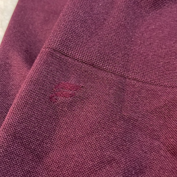 Fabletics Burgundy Leggings With Mesh Detailed Legs - Picture 6 of 10